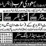 Jobs in Saudi Arabia for Carpenter, Steel Fixer and Labour