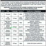 Principal & Teacher Jobs in The Knowledge Fort School System Swat