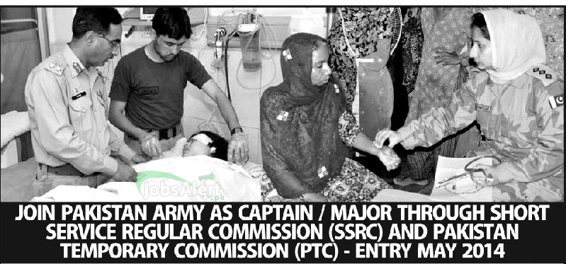 Join Pakistan Army 2014 as Captain / Major through SSRC