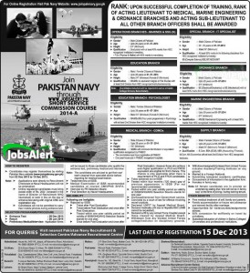 Navy December 2013 Jobs in Pakistan