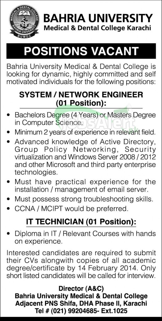 engineer-it-technician-jobs-in-bahria-university-karachi-jobs-in