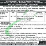 Social Welfare Department KPK Jobs