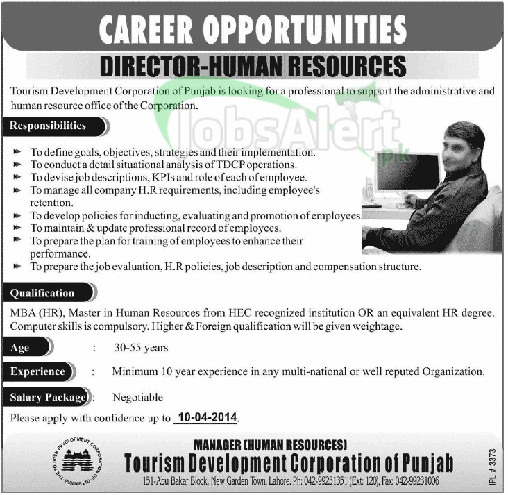 Director Jobs in Tourism Development Corporation of Punjab LHR