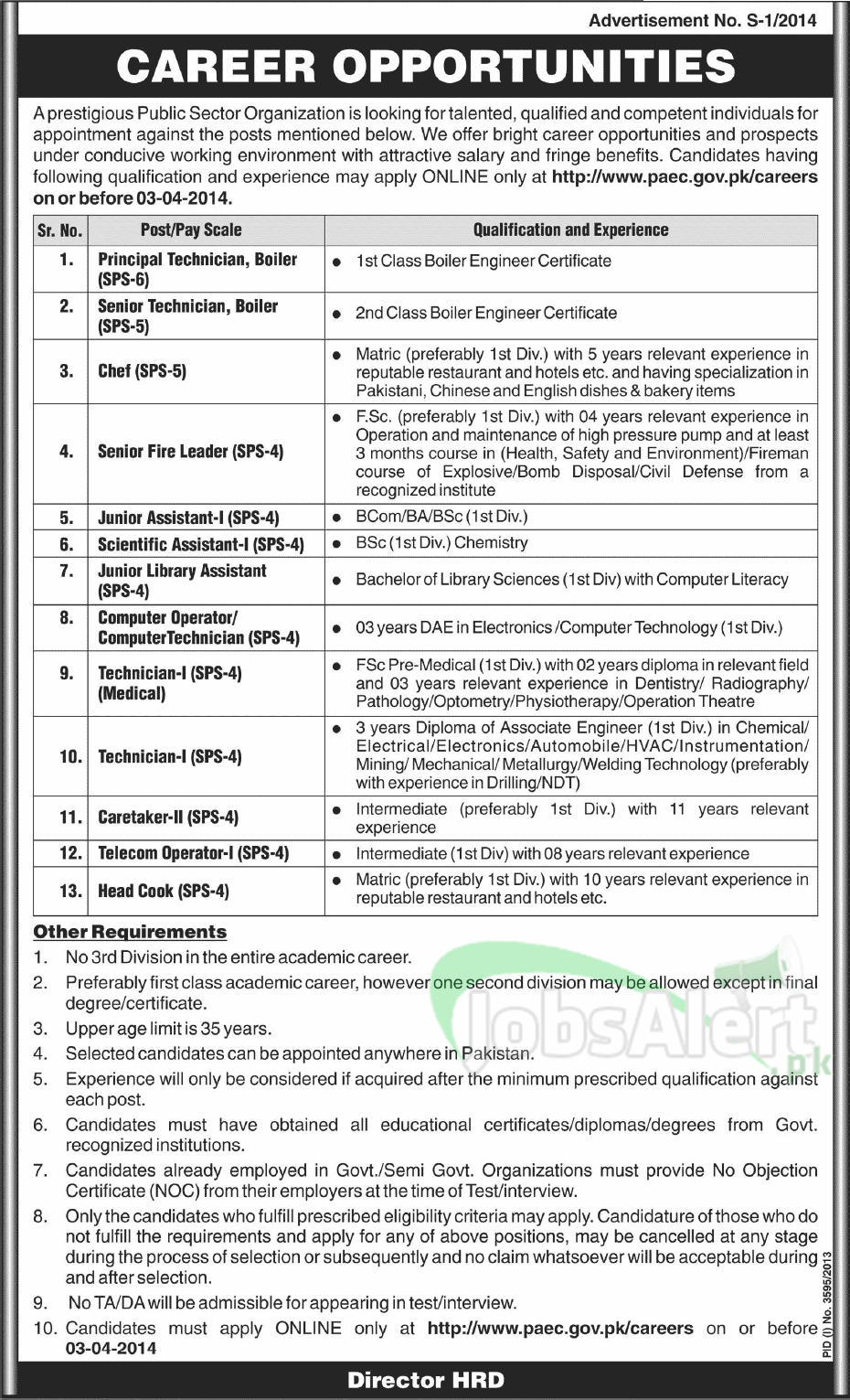 Govt. Jobs 2014 in Pakistan Atomic Energy Commission Pakistan