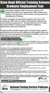 State Bank of Pakistan Jobs Training Scheme 2014 for Financial Sector