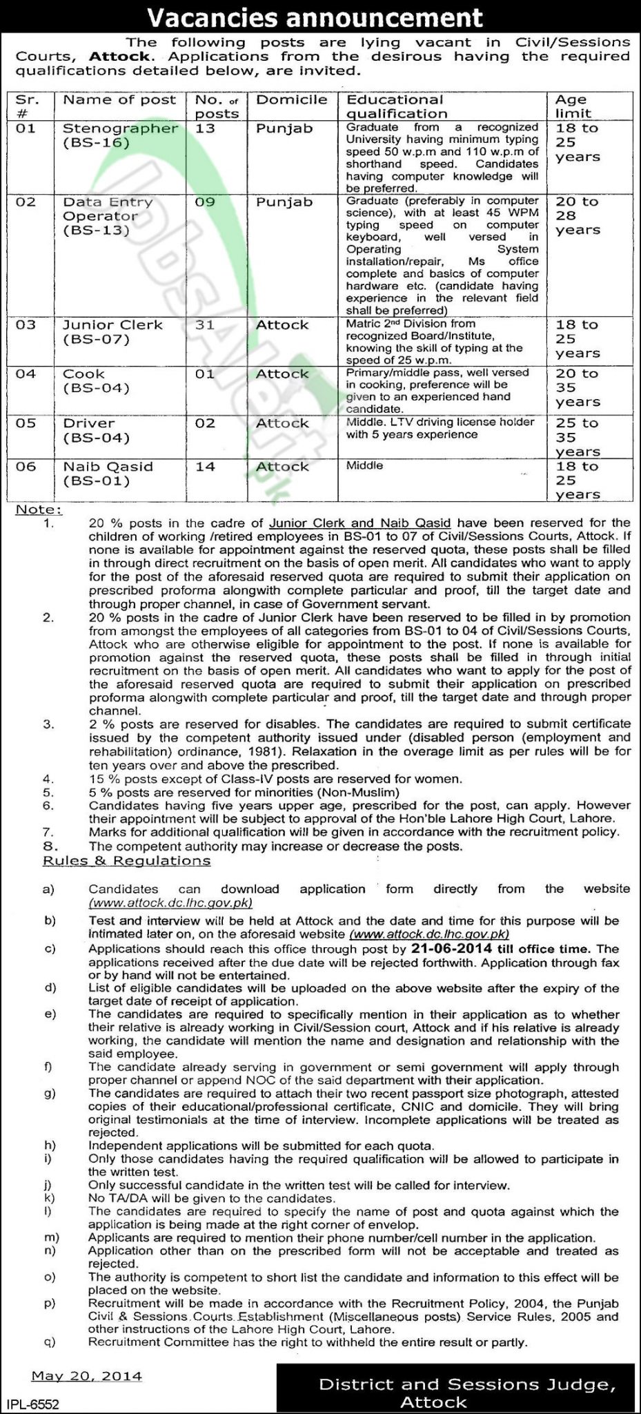 District and Session Court Attock