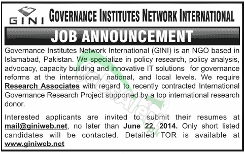 Governance Institutes Network International (GINI)