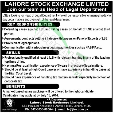 Lahore Stock Exchange (LSE)