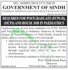 National Institute of Child Health Karachi