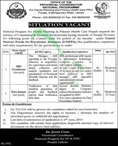 National Programme for Family Planning Lahore