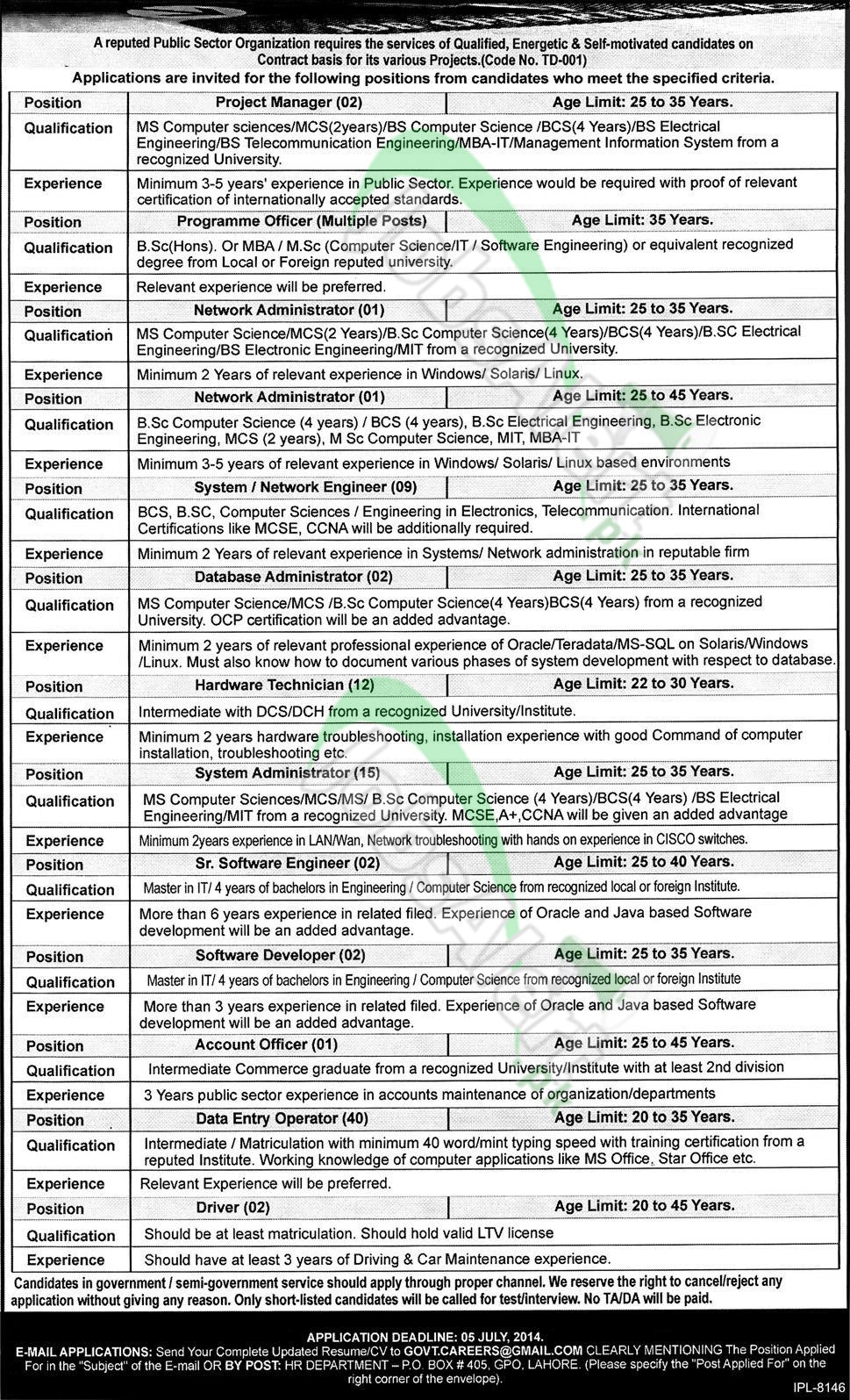 Public Sector Organization Lahore