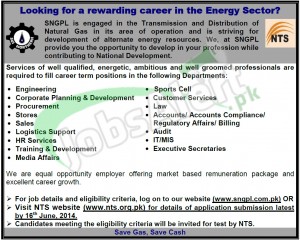 Sui Northern Gas Pipelines Limited (SNGPL) Jobs 2014 NTS Test