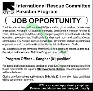 International Rescue Committee (IRC) Pakistan