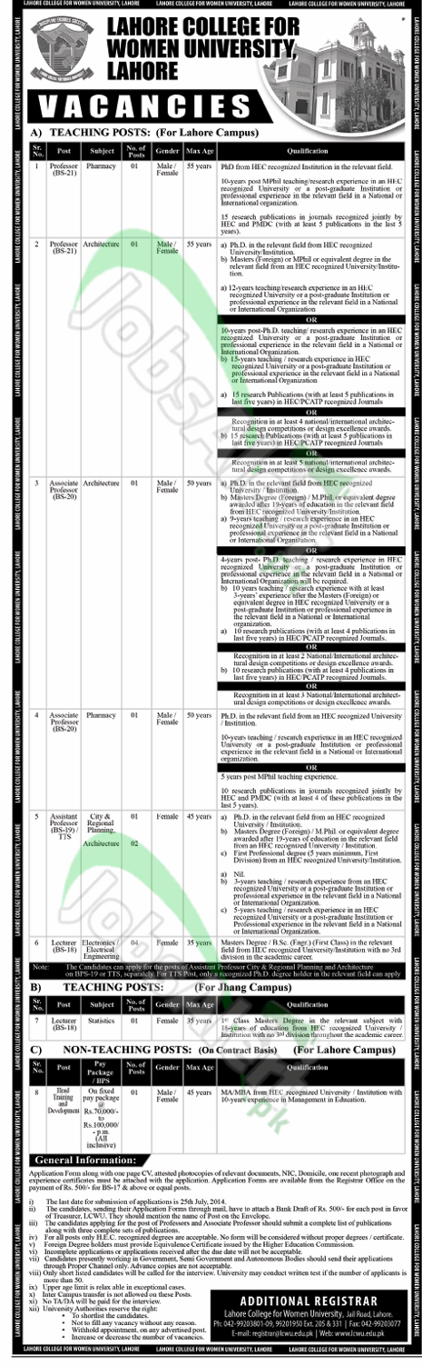 Lahore College for Women University (LCWU)