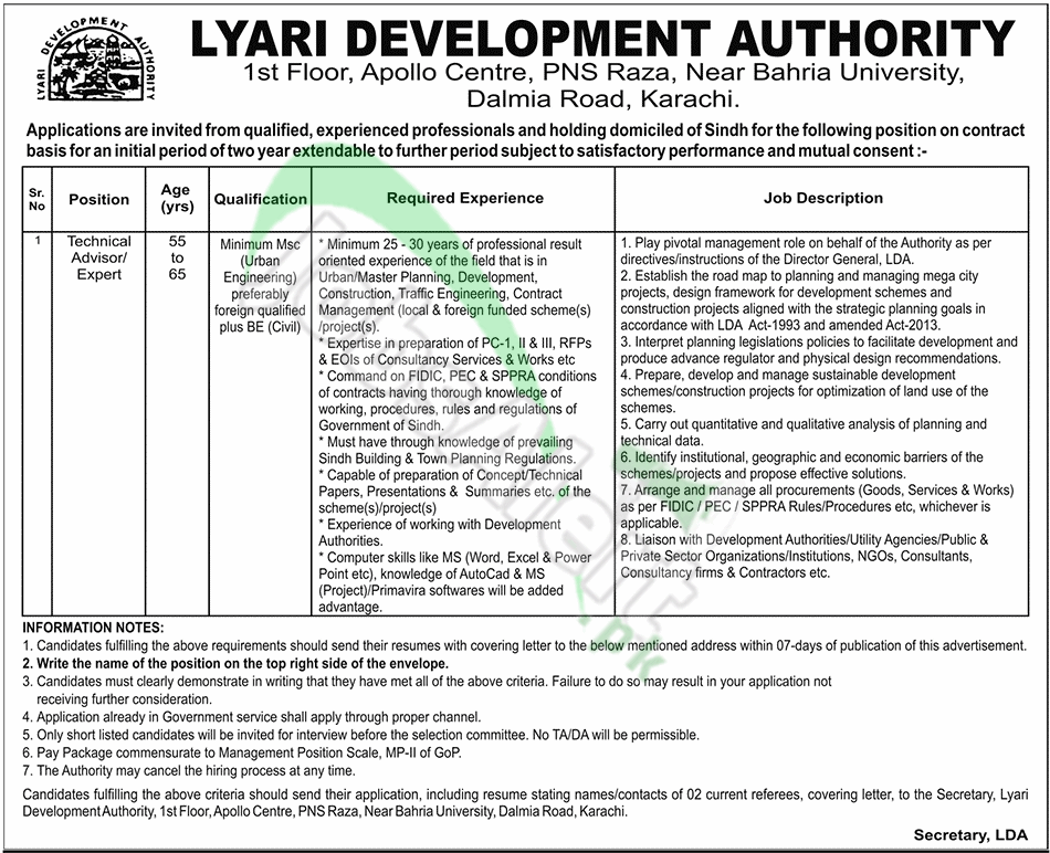Lyari Development Authority (LDA) Karachi