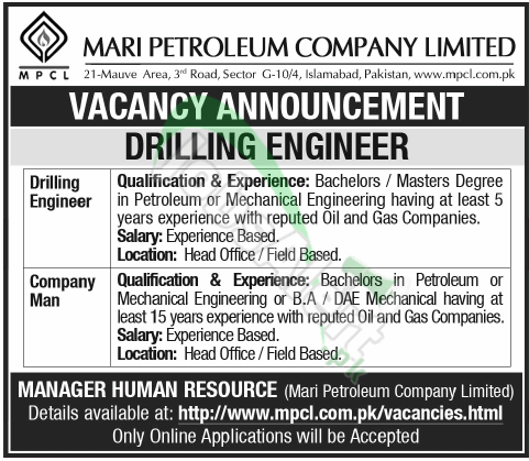Mari Petroleum Company Ltd Islamabad