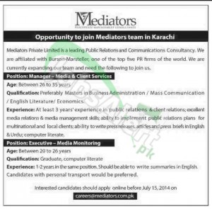 Mediators Karachi