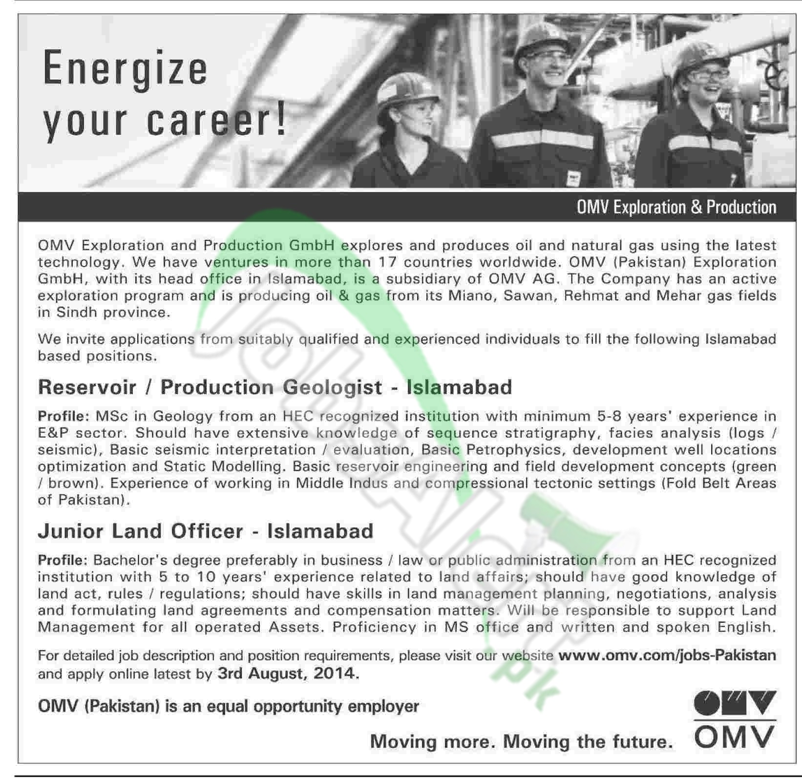 OMV Exploration and Production GmbH, Pakistan