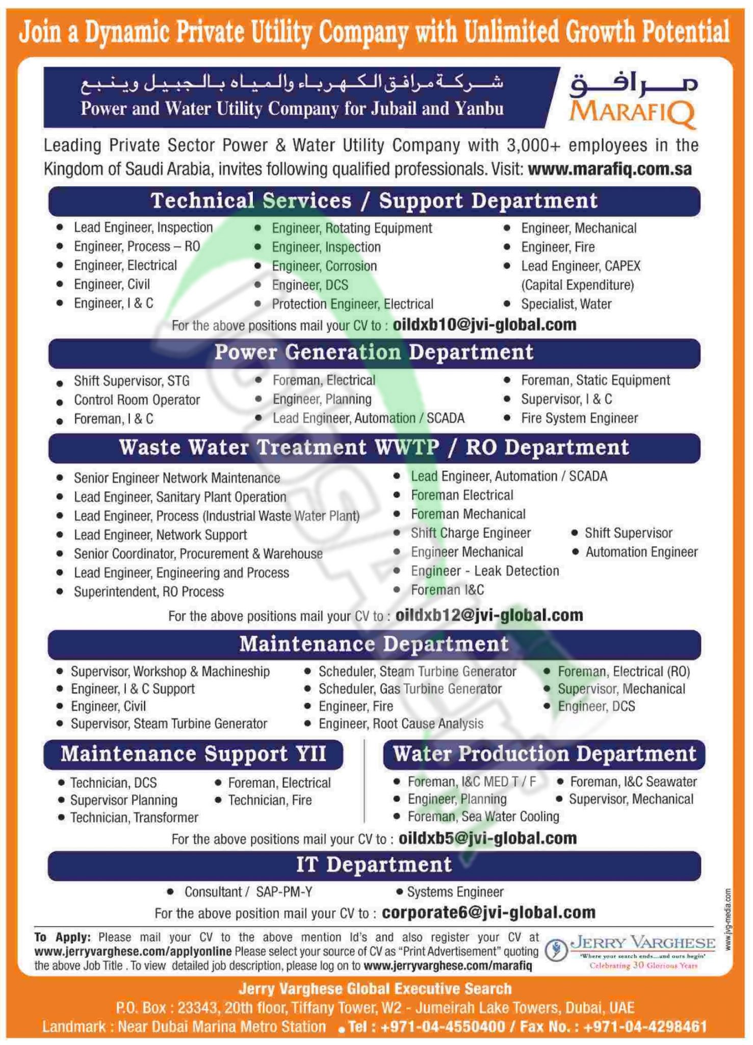 Power & Water Utility Company Saudi Arabia