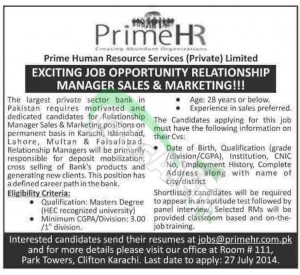 Prime HR Services Pvt. Ltd. Karachi