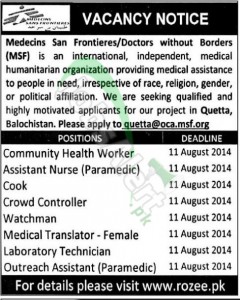 Medecins San Frontieres (MSF) Quetta
