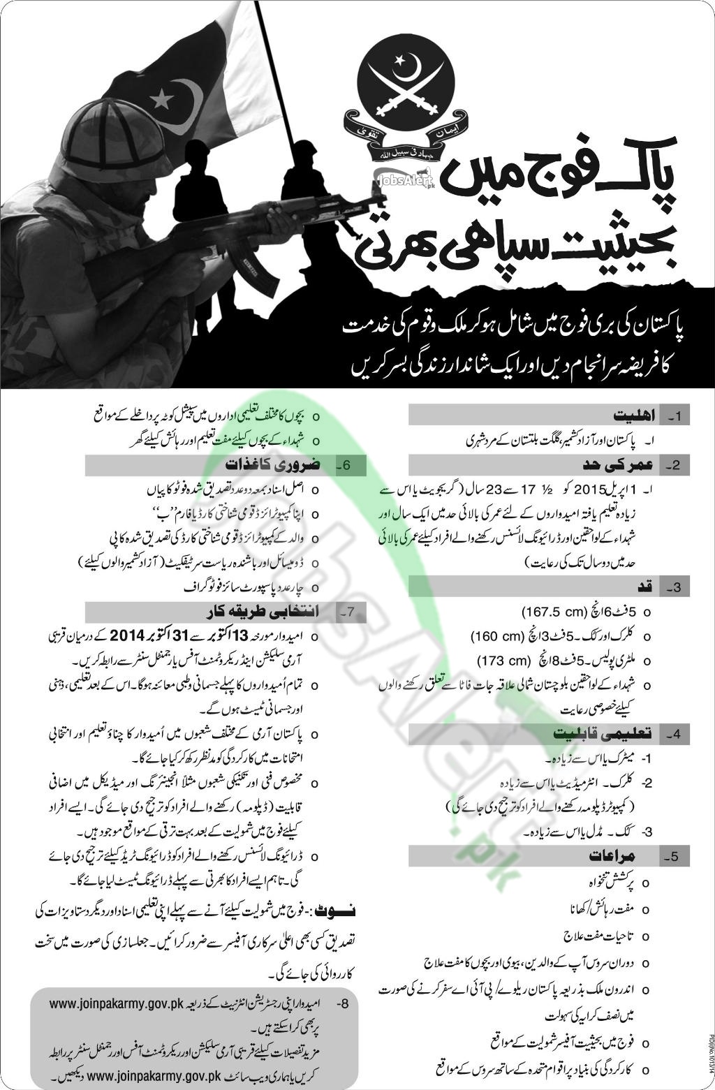 Join  Pak Army 2014
