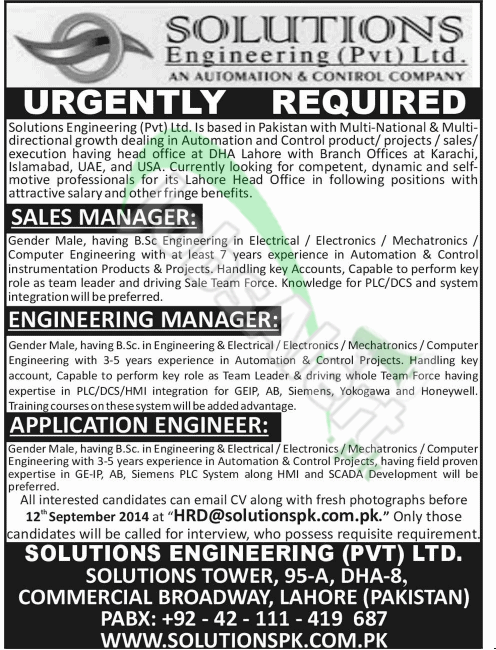 Solutions Engineering Pvt Ltd Lahore