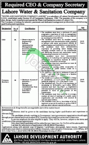 LDA Lahore Water & Sanitation Company