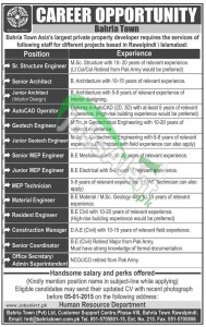 Bahria Town Jobs Islamabad & Rawalpindi 2014 Eligibility Criteria