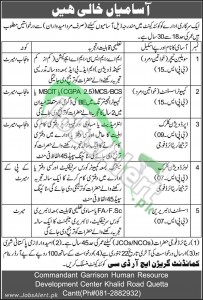 Commandant Garrison HR Development Center Jobs Dec 2014