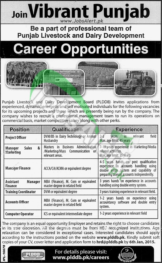 PLDDB Lahore Jobs 2014 Eligibility Criteria Apply Online