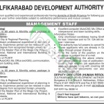 ZDA Zulfikarabad Development Authority Management Staff Jobs 2014