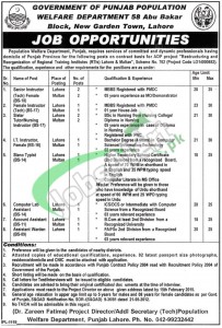 Population Welfare Department