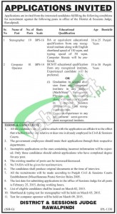 District & Session Court Rawalpindi Jobs