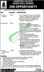 Lawrence College Murree Jobs