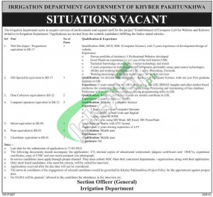 Irrigation Department KPK Jobs