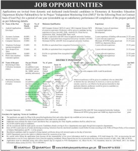 Jobs in Elementary & Secondary Education KPK