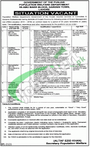Population Welfare Department Punjab Jobs
