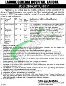 Lahore General Hospital Jobs