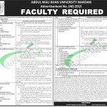 Abdul Wali Khan University Jobs