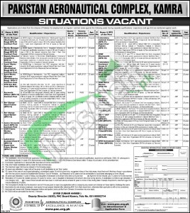 Pakistan Aeronautical Complex PAC Jobs