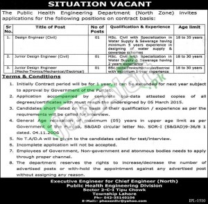 Public Health Engineering Department Jobs