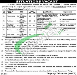 Public Sector Organization Lahore Jobs