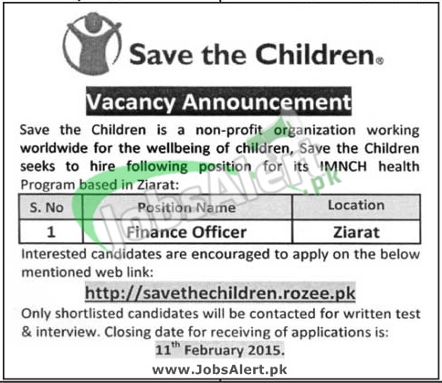 Save the Children Pakistan Jobs