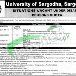 University of Sargodha Jobs