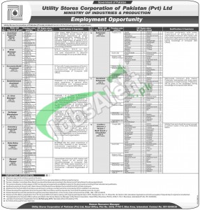 Utility Stores Corporation of Pakistan Jobs