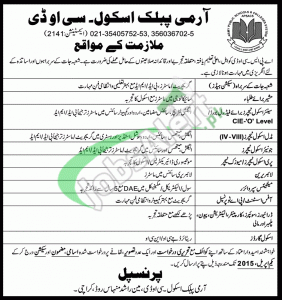 Army Public School Jobs