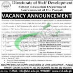 School Education Department Punjab Lahore Jobs