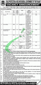 Child Protection Bureau Punjab Jobs