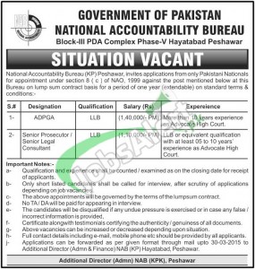 NAB National Accountability Bureau Jobs